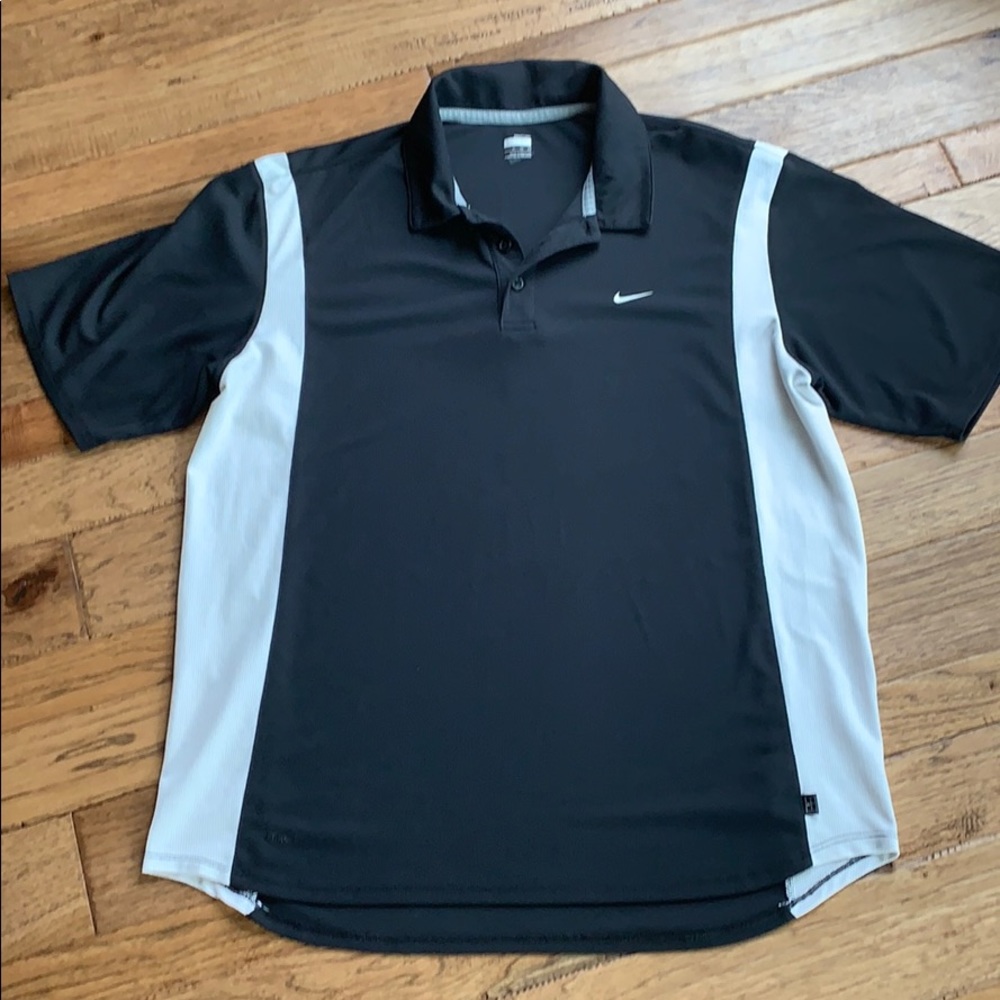 Black and white nike polo XL